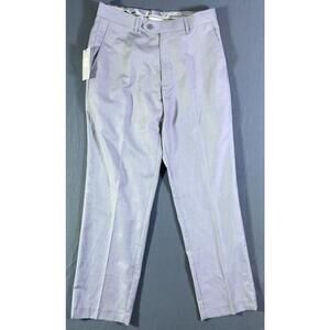 New NWT Vinci Philosophy Men Dress Pants Size Grey Sz 30 x 30 Flat Front ON-900